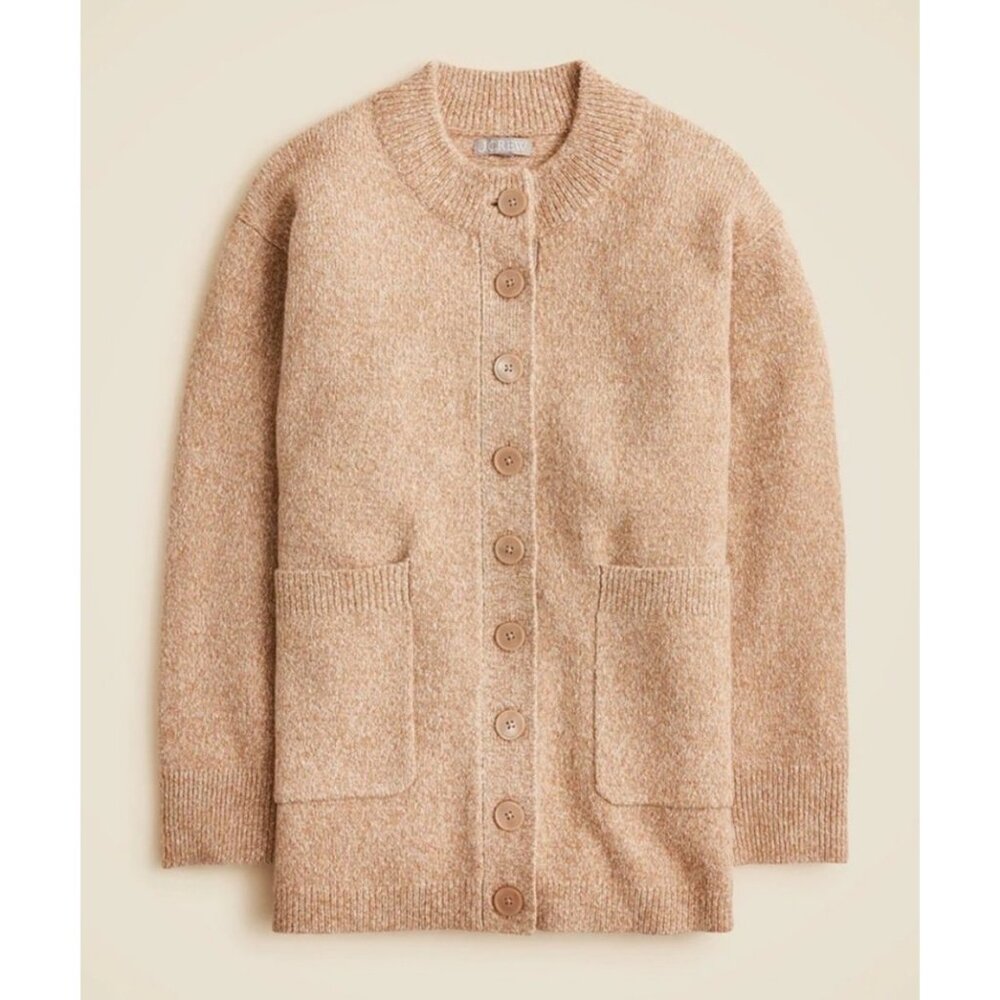 NWT J. Crew Relaxed Milano-Stitch Cardigan Large